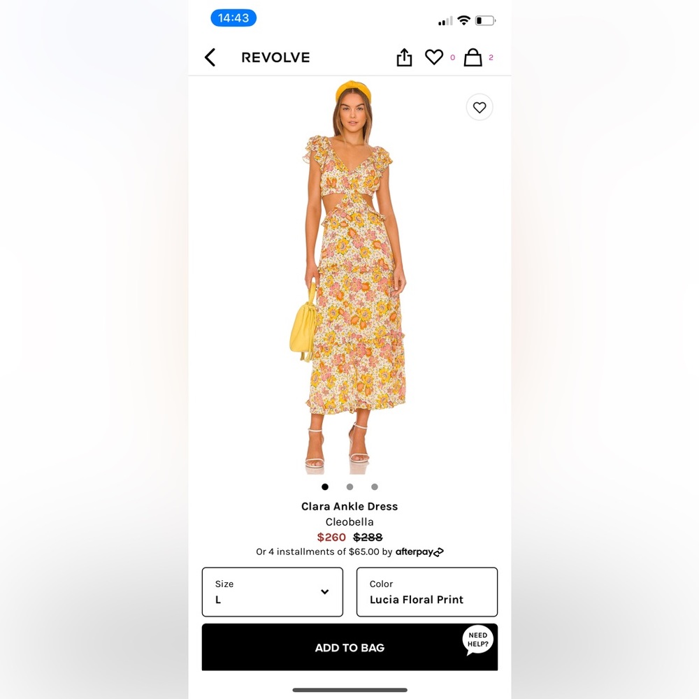 Revolve (Cleobella) Floral Cutout Dress